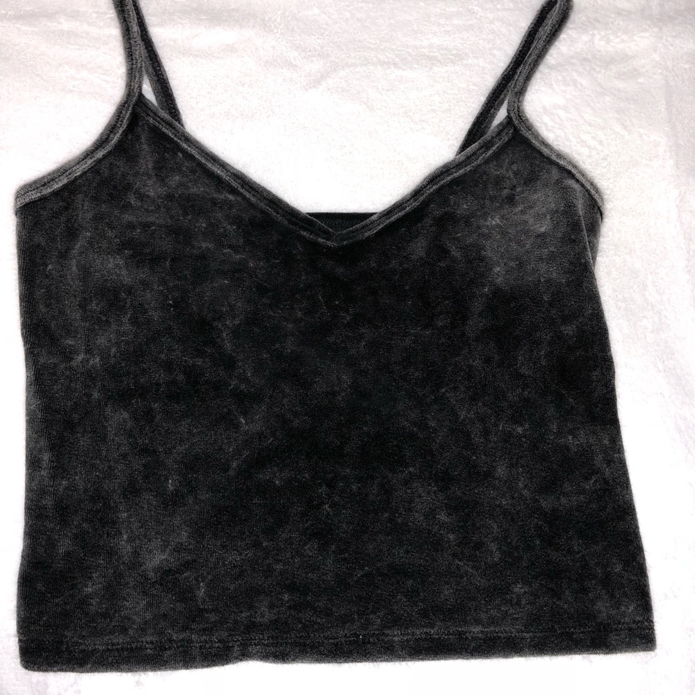 Charcoal Cropped Tank Top